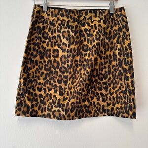 Nicole Miller Tan and Brown Mini A-Line Skirt Night Out